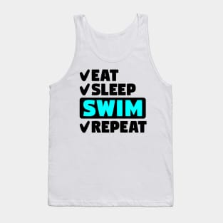 Eat, sleep, swim, repeat Tank Top